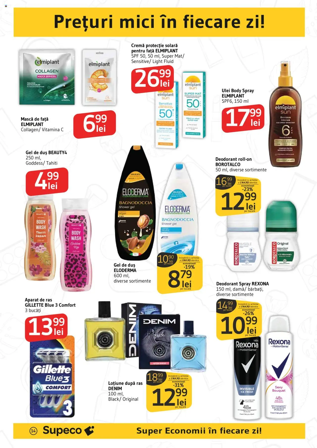 Catalog Supeco 29 Mai - 11 Iunie 2025 | Pagina 14 | Produse: Mici, Cremă, Ulei, Gel de duș