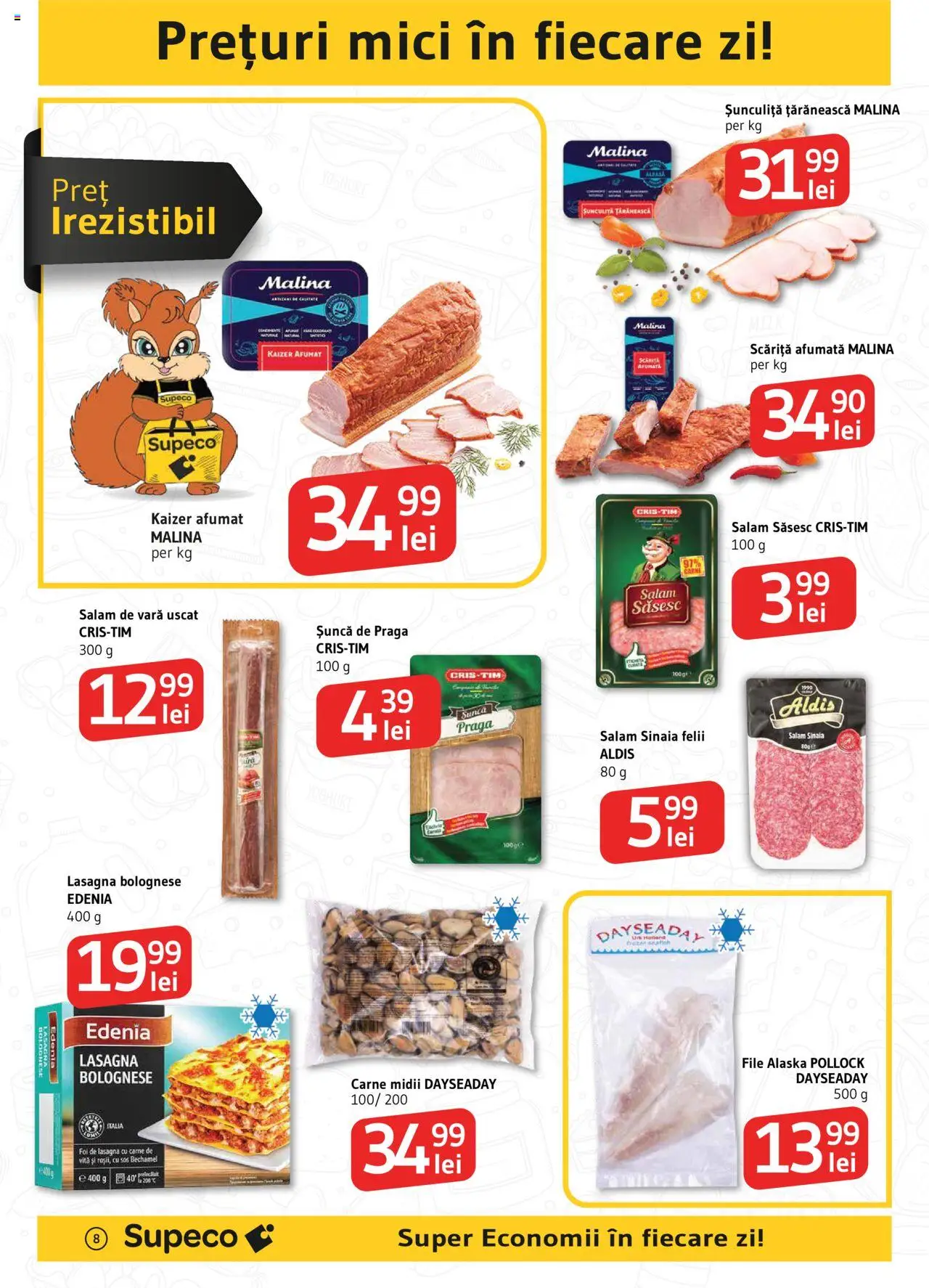 Catalog Supeco 29 Mai - 11 Iunie 2025 | Pagina 8 | Produse: Lasagna, Mici, Salam, Șuncă