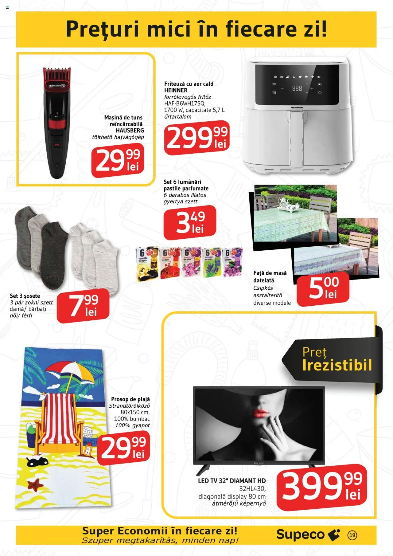Catalog Supeco 29 Mai - 11 Iunie 2025 | Pagina 19 | Produse: Friteuză, Masă, Mici, Șosete