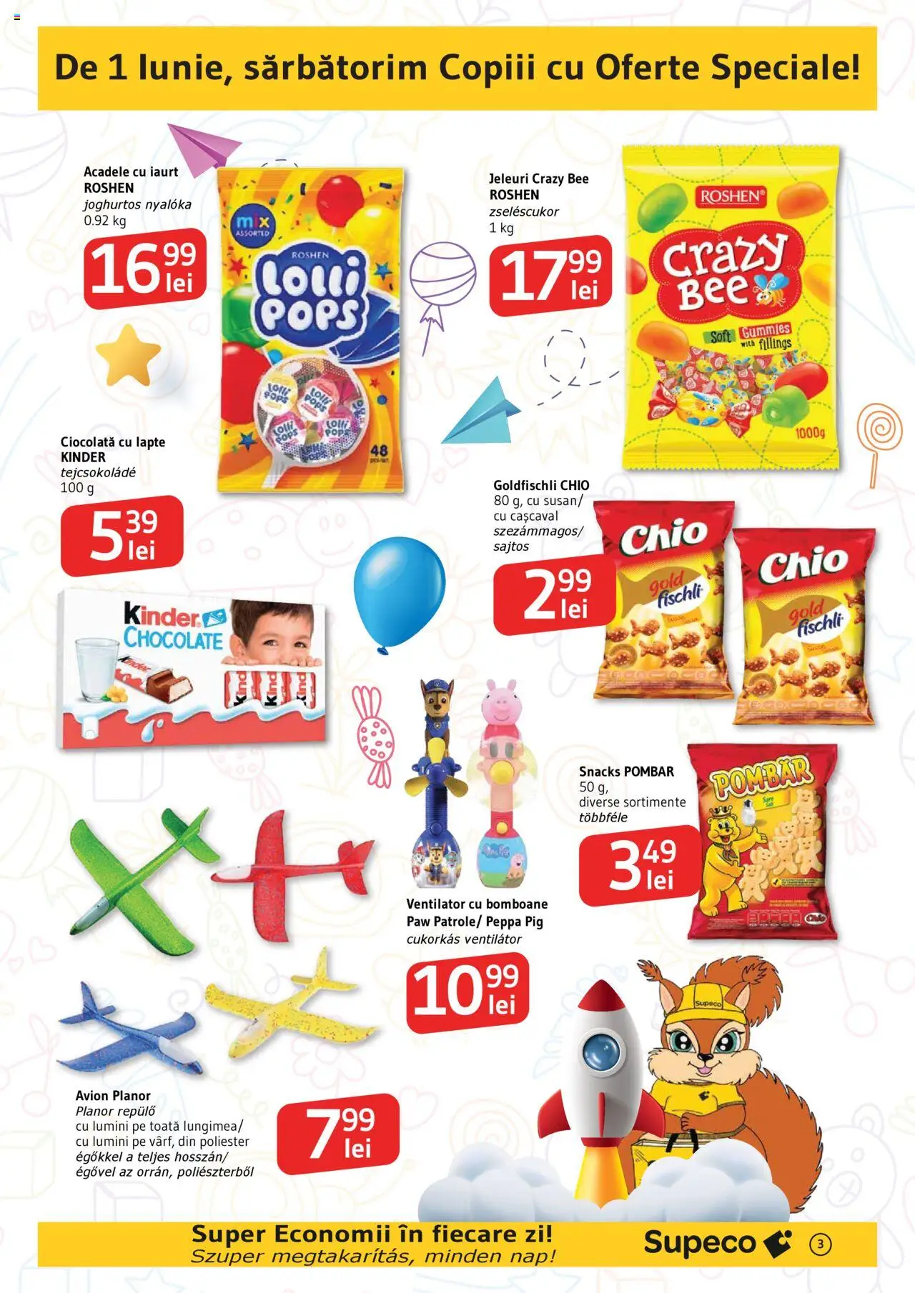 Catalog Supeco 29 Mai - 11 Iunie 2025 | Pagina 3 | Produse: Cașcaval, Lapte, Iaurt, Bomboane