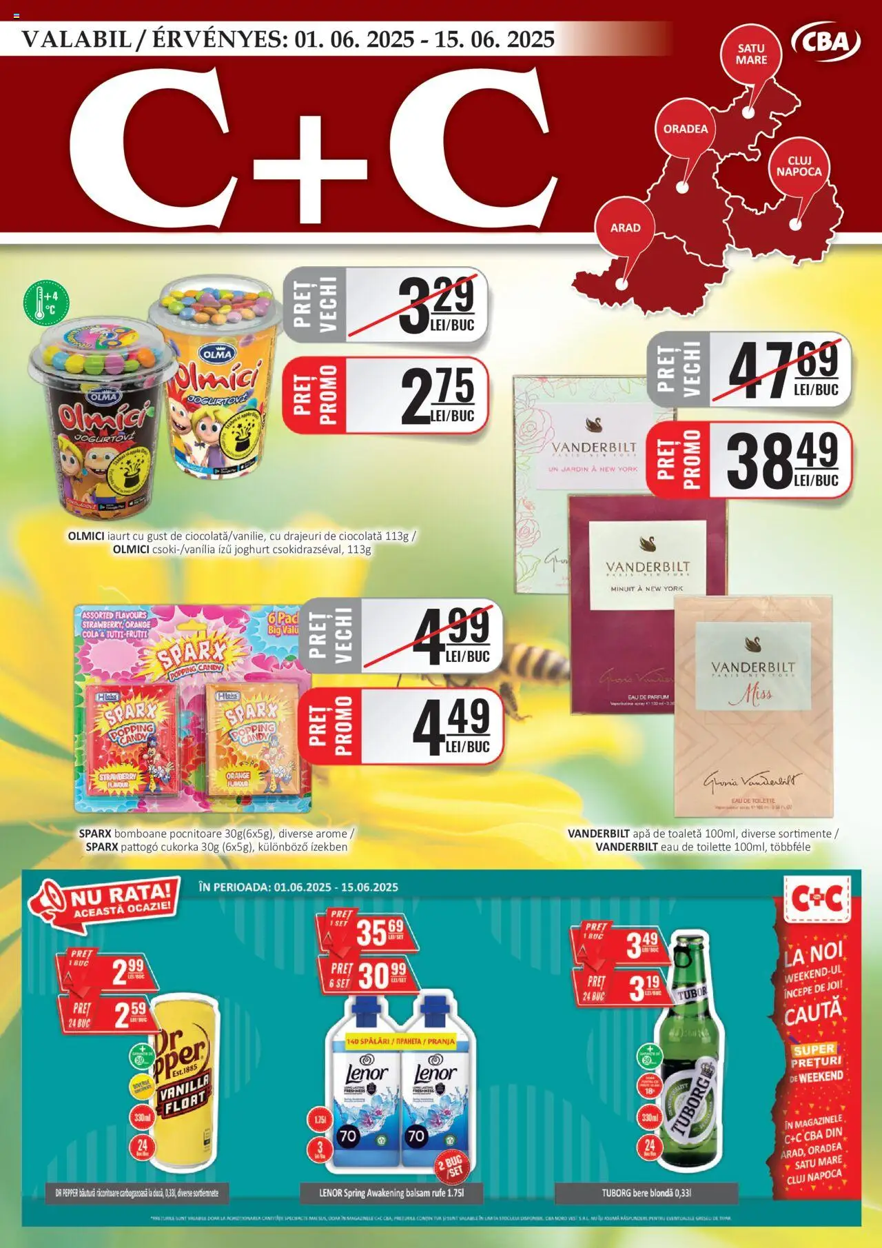 Catalog CBA 1 - 14 Iunie 2025 | Pagina 1 | Produse: Amerikan servis, Iaurt, Bomboane, Apă