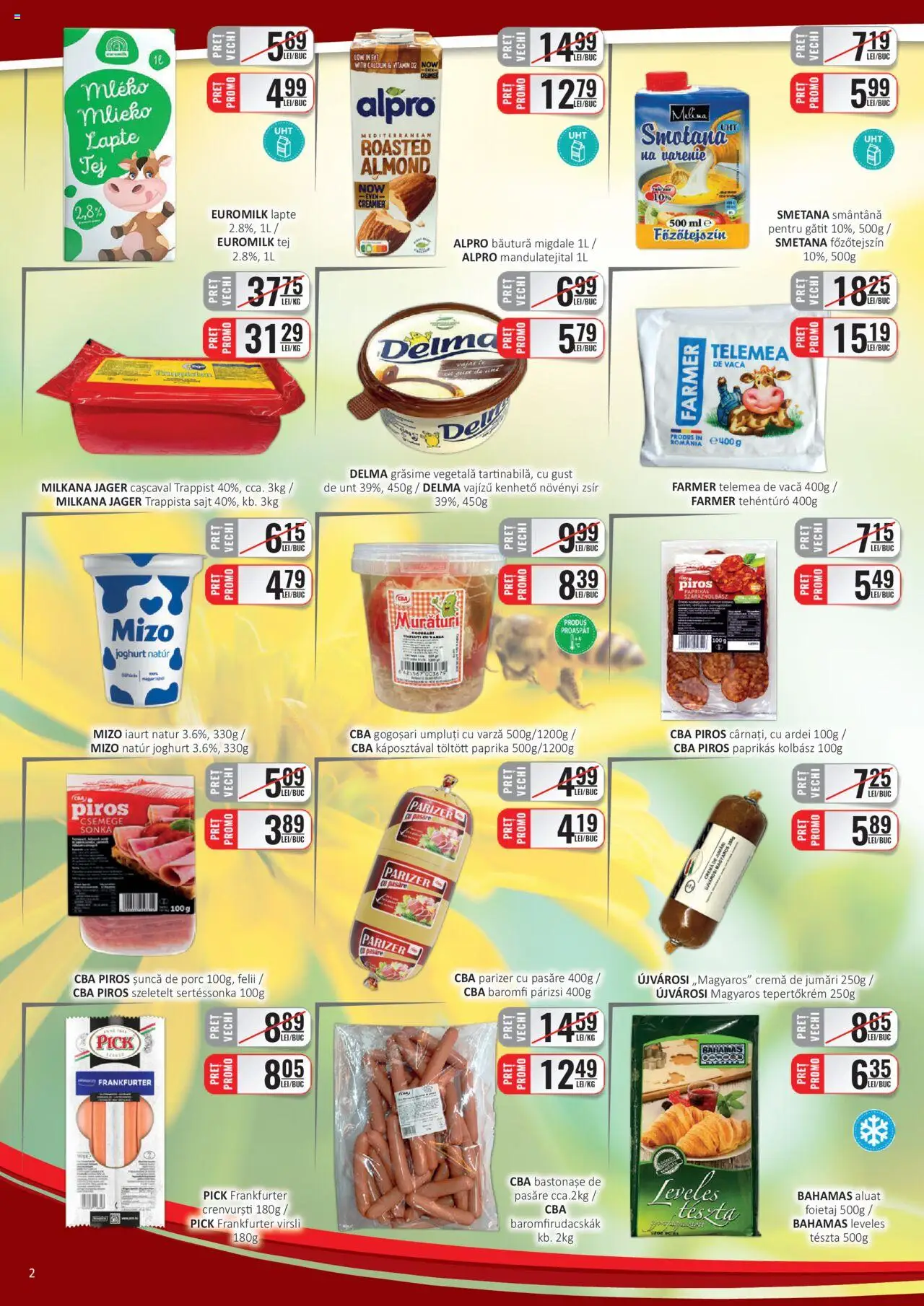 Catalog CBA 1 - 14 Iunie 2025 | Pagina 2 | Produse: Varză, Crenvurști, Cremă, Parizer