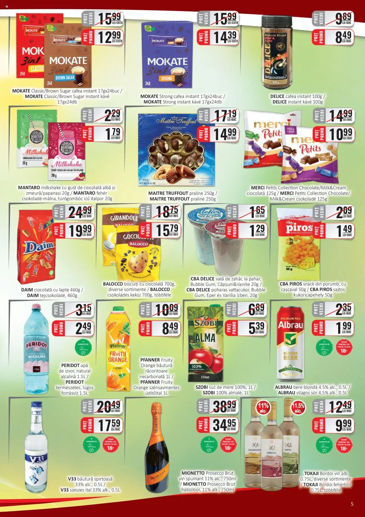 Catalog CBA 1 - 14 Iunie 2025 | Pagina 5 | Produse: Prosecco, Cafea, Ciocolată, Pește