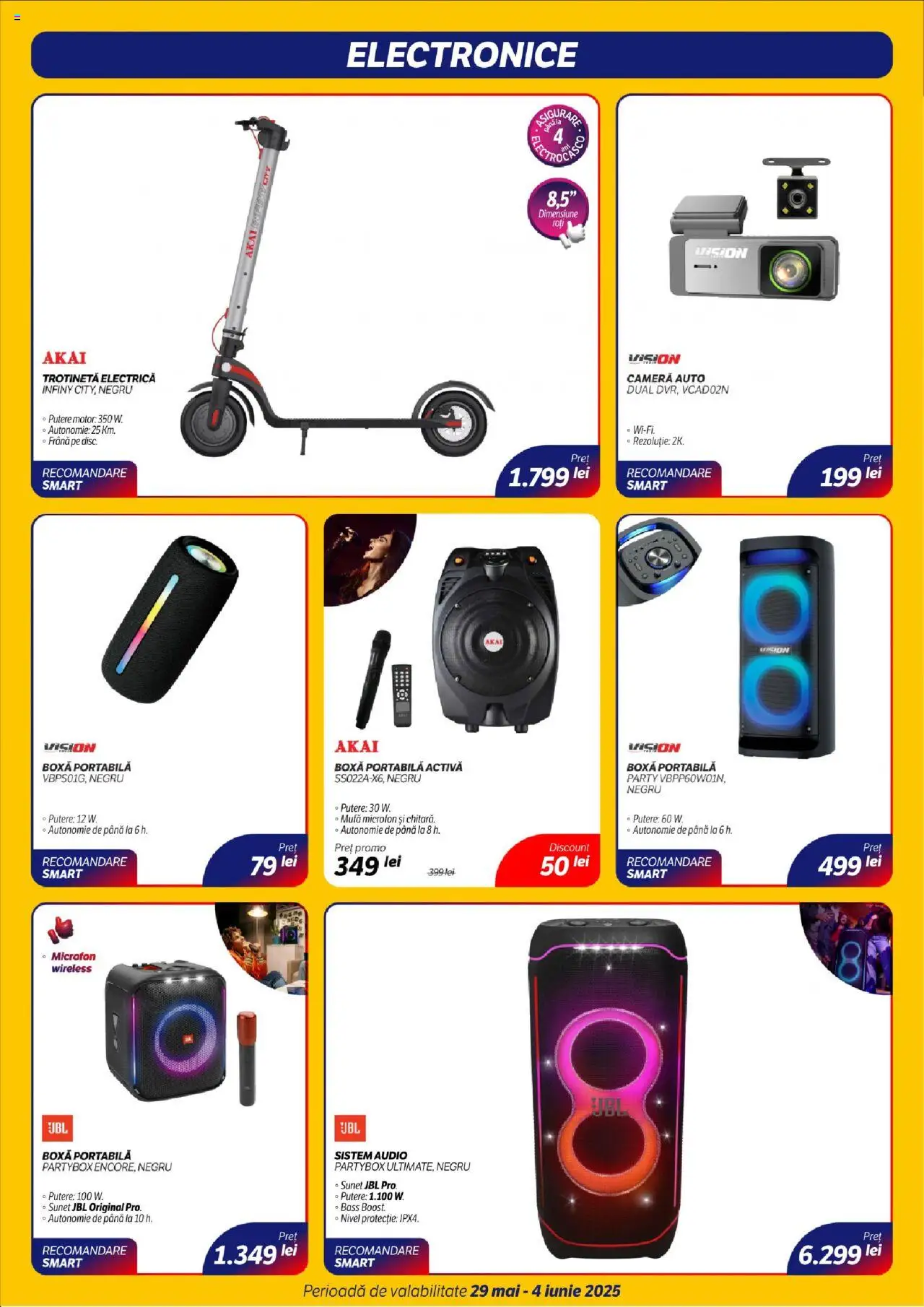 Catalog Flanco 29 Mai - 3 Iunie 2025 | Pagina 4 | Produse: Trotinetă electrică, Cameră, Trotinetă, Sistem audio