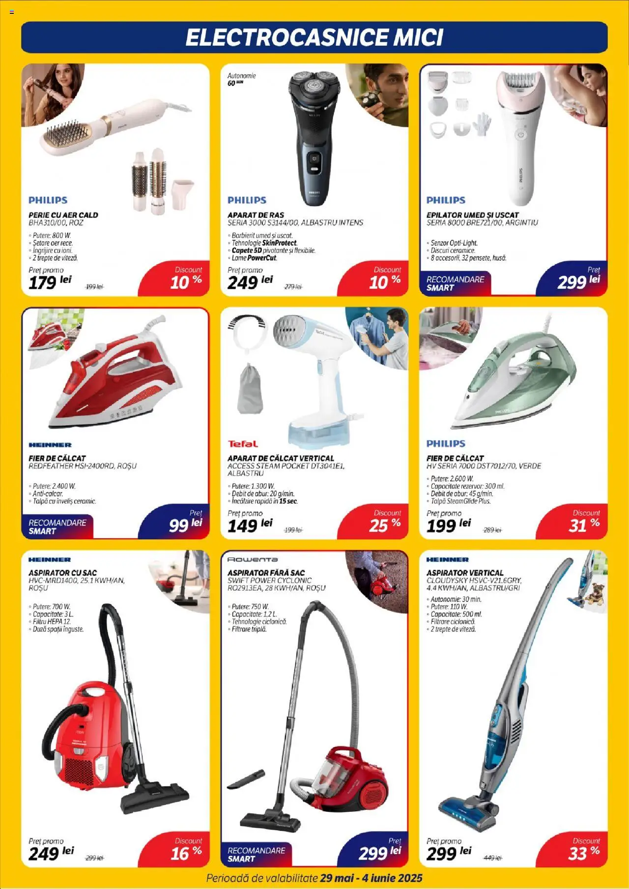 Catalog Flanco 29 Mai - 3 Iunie 2025 | Pagina 9 | Produse: Fier de călcat, Epilator, Mici, Perie