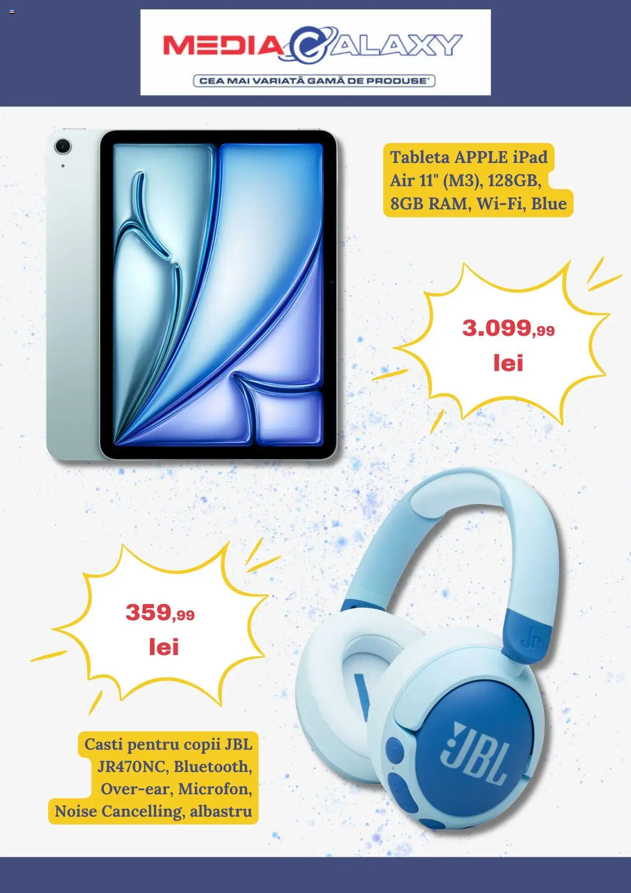 Catalog Media Galaxy 29 Mai - 3 Iunie 2025 | Pagina 2 | Produse: Tabletă, Căști, Apple