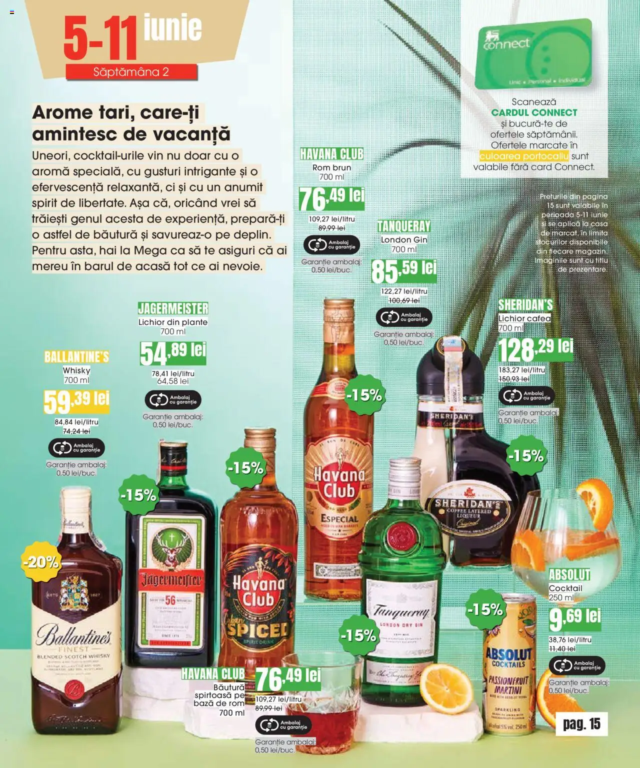 Catalog Mega Image 29 Mai - 24 Iunie 2025 | Pagina 15 | Produse: Lichior, Cocktail, Rom, Gin