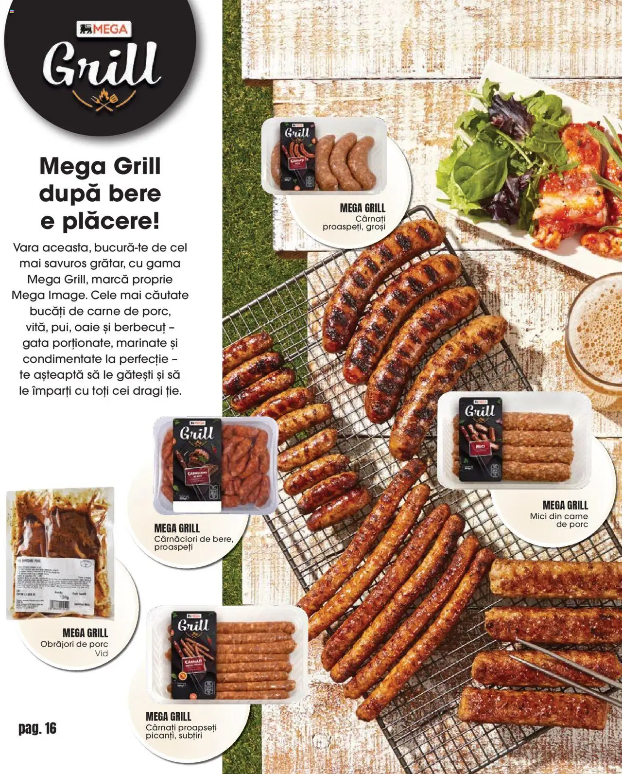 Catalog Mega Image 29 Mai - 24 Iunie 2025 | Pagina 16 | Produse: Grill, Mici, Bere, Cârnați