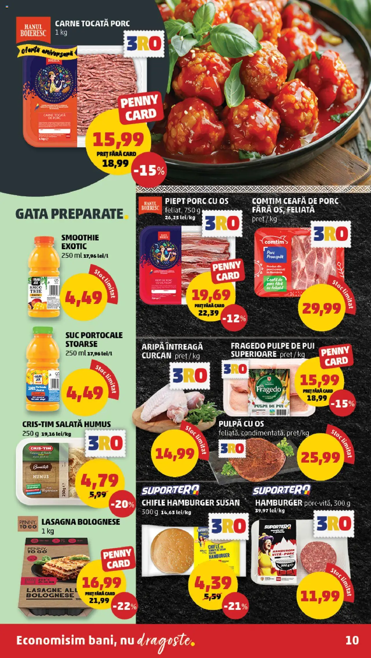 Catalog PENNY Market 28 Mai - 2 Iunie 2025 | Pagina 10 | Produse: Carne tocată, Salată, Humus, Smoothie