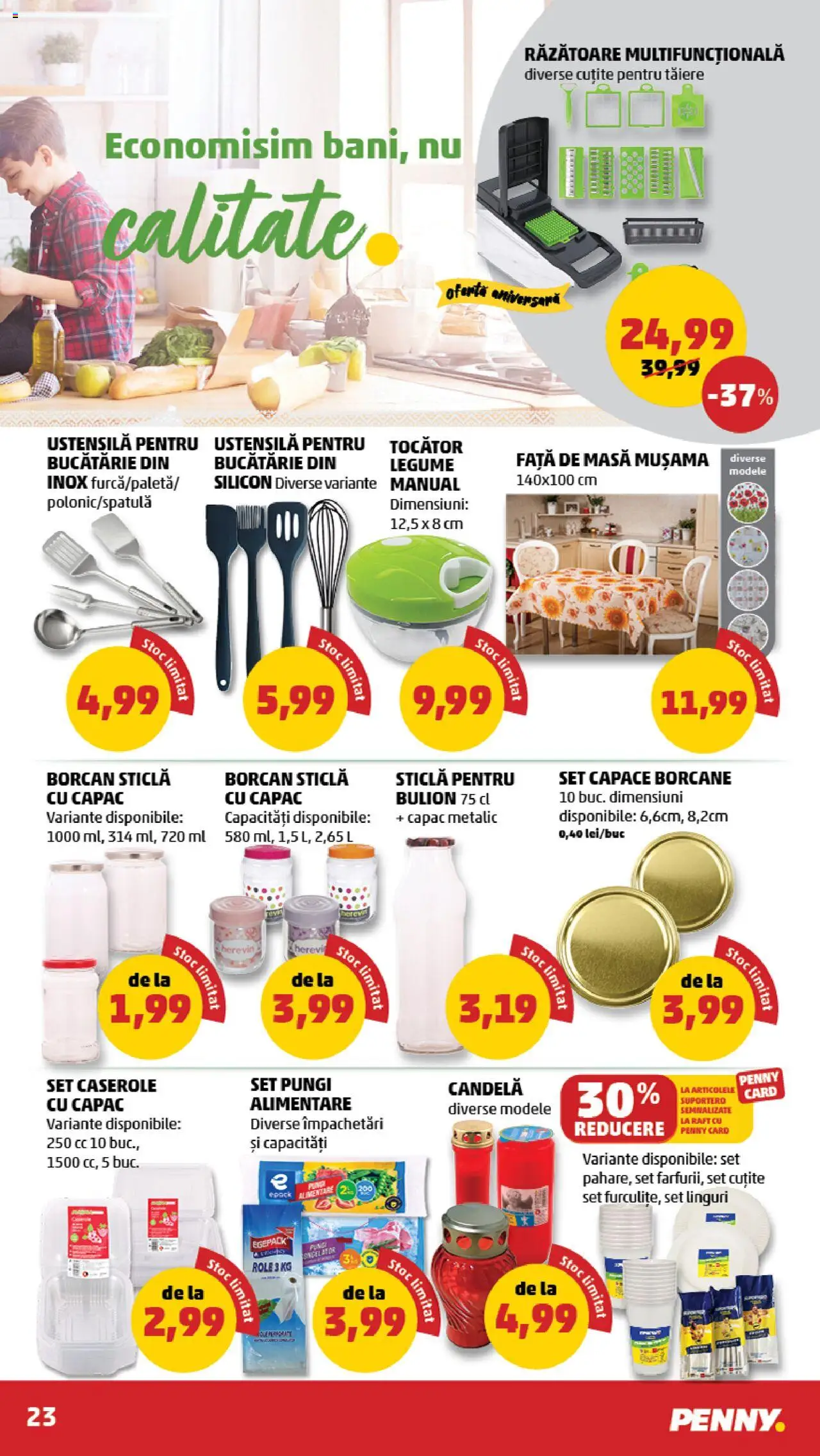 Catalog PENNY Market 28 Mai - 2 Iunie 2025 | Pagina 23 | Produse: Caserole, Față de masă, Raft, Tocător