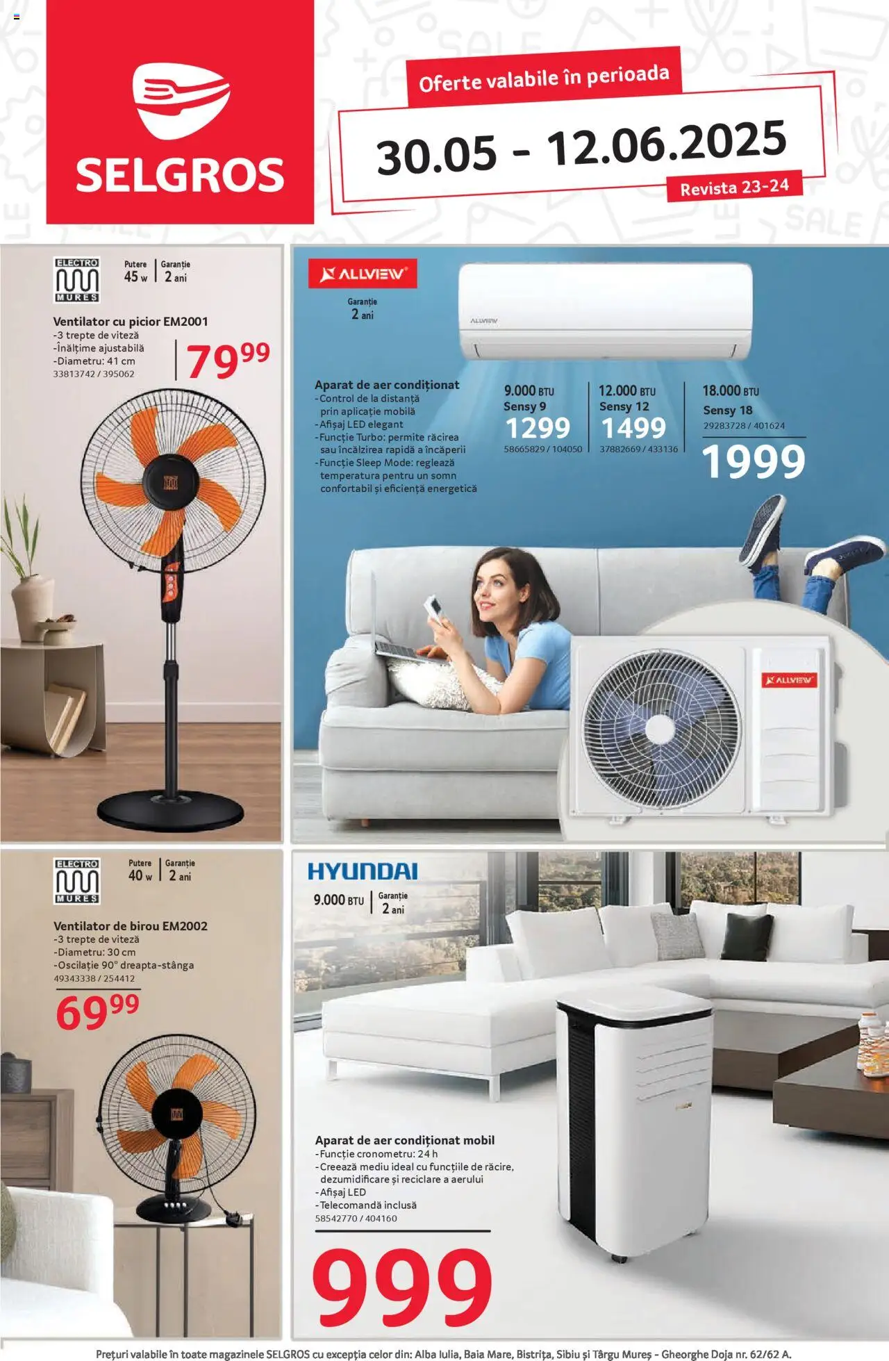 Catalog Selgros 30 Mai - 11 Iunie 2025 | Pagina 1 | Produse: Aer Condiționat, Çikolatalı gofret, Ventilator, Babak