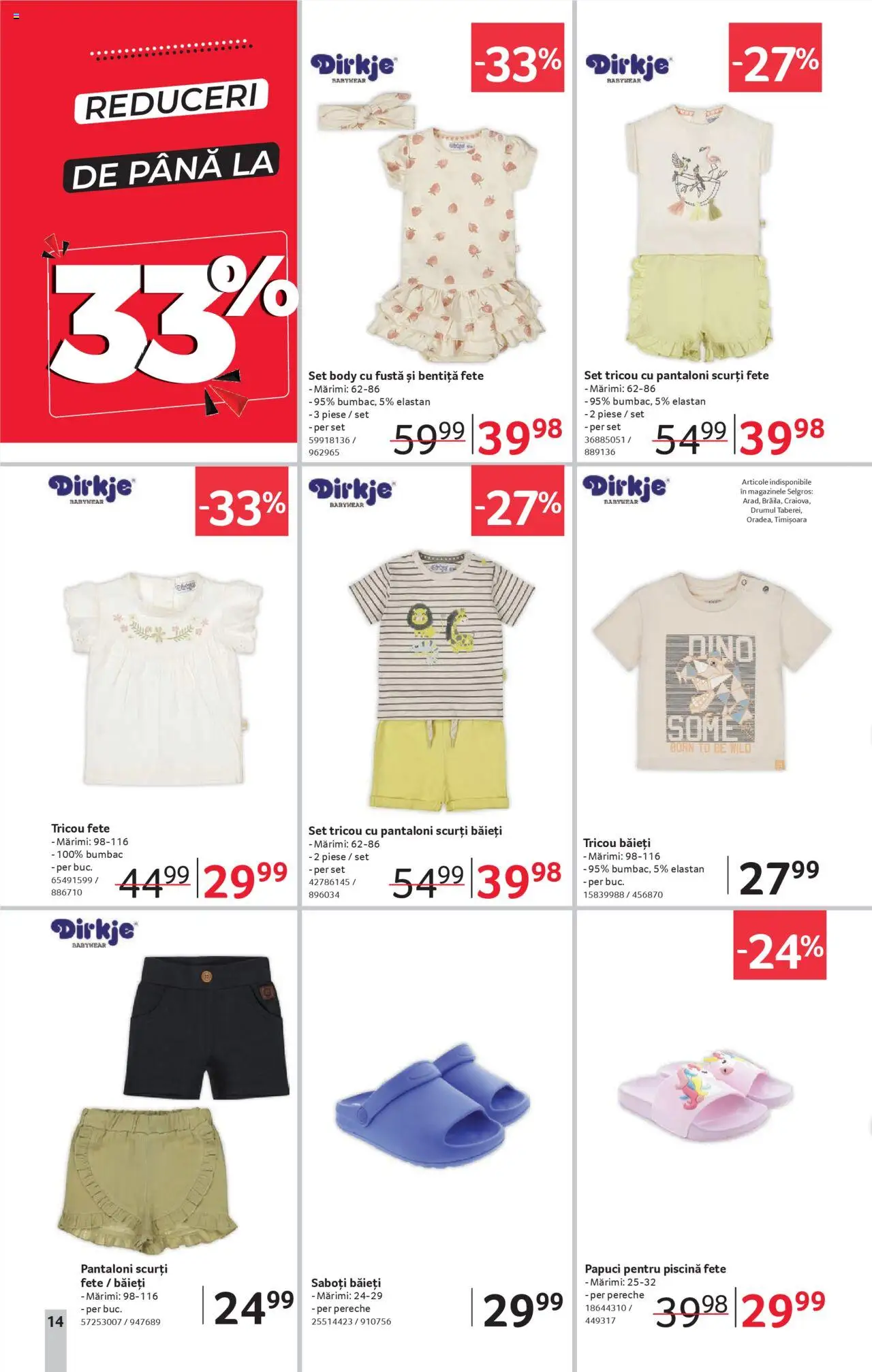 Catalog Selgros 30 Mai - 11 Iunie 2025 | Pagina 14 | Produse: Body, Tricou, Pantaloni, Pantaloni scurți