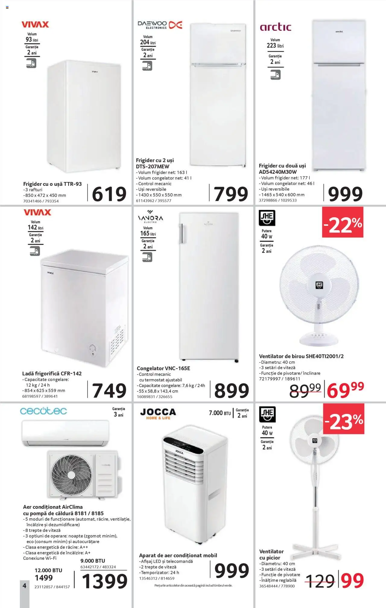 Catalog Selgros 30 Mai - 11 Iunie 2025 | Pagina 4 | Produse: Frigider, Congelator, Ventilator, Ușă