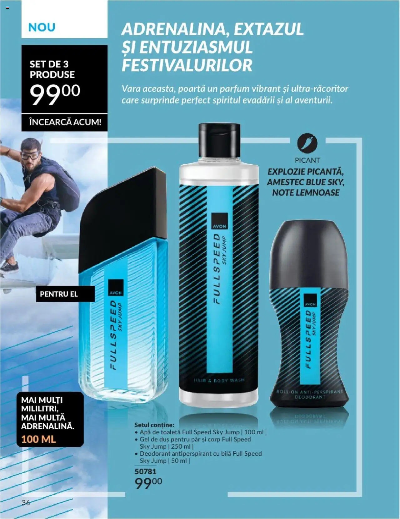 Catalog Avon 1 - 29 Iunie 2025 | Pagina 36 | Produse: Apă de toaletă, Gel de duș, Antiperspirant, Apă