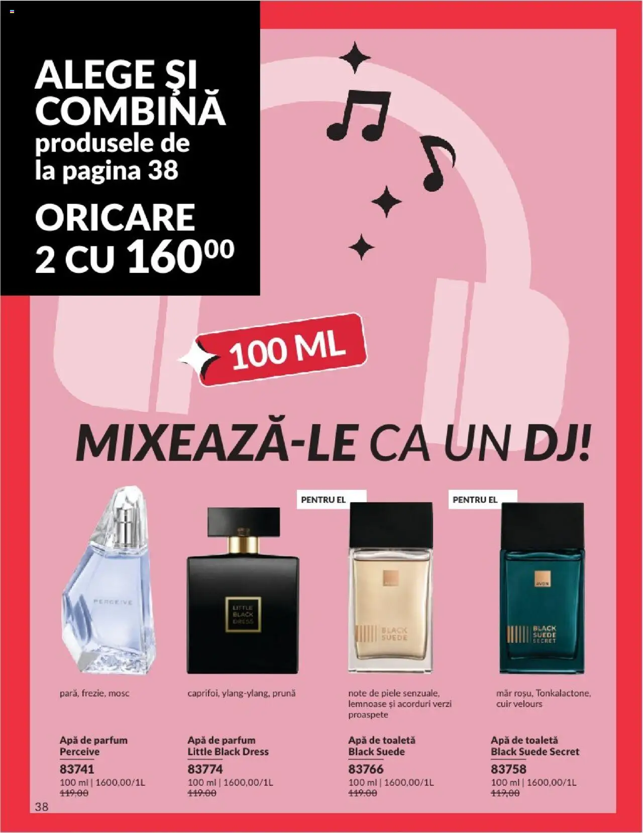 Catalog Avon 1 - 29 Iunie 2025 | Pagina 38 | Produse: Apă de parfum, Parfum, Apă de toaletă, Apă