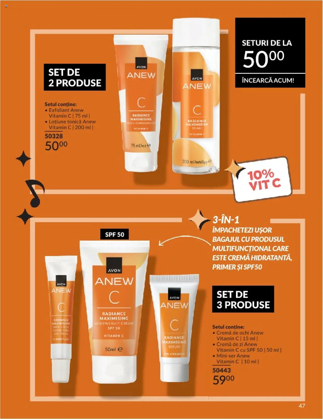 Catalog Avon 1 - 29 Iunie 2025 | Pagina 47 | Produse: Loțiune tonică, Exfoliant, Cremă de zi, Cremă