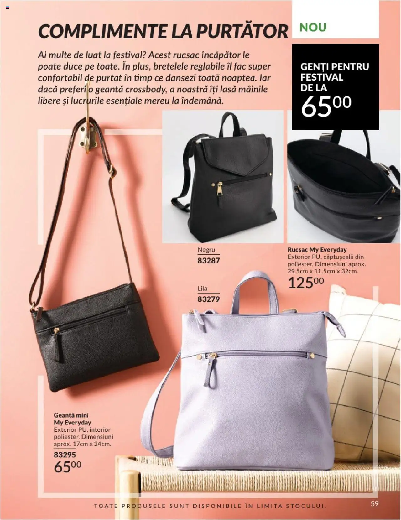 Catalog Avon 1 - 29 Iunie 2025 | Pagina 59 | Produse: Geantă, Rucsac