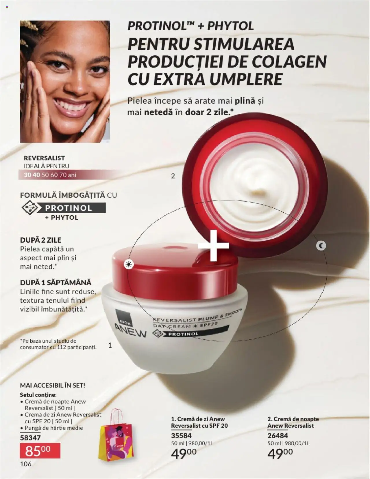 Catalog Avon 1 - 29 Iunie 2025 | Pagina 106 | Produse: Pungă, Cremă de zi, Cremă de noapte, Cremă