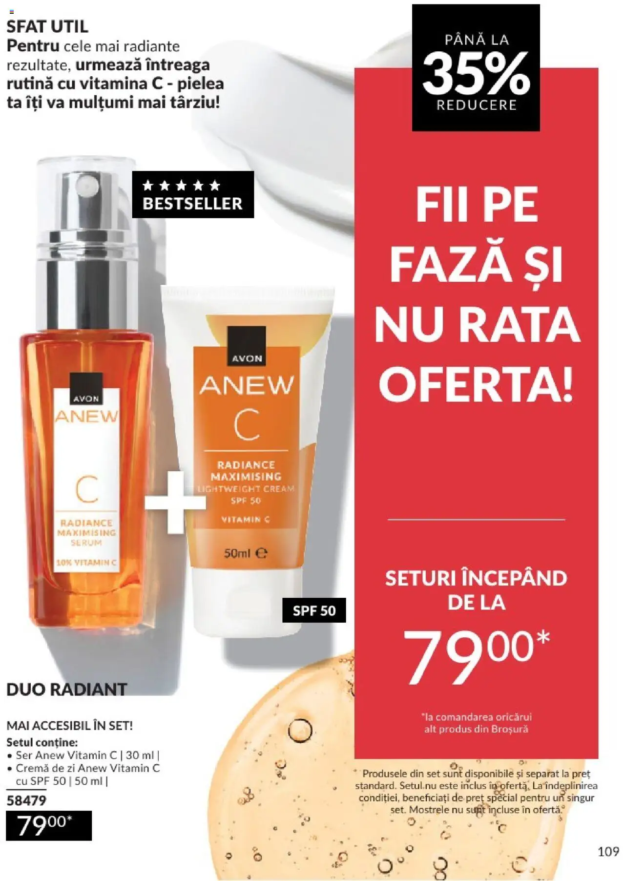 Catalog Avon 1 - 29 Iunie 2025 | Pagina 109 | Produse: Serum, Cremă de zi, Rață, Cremă