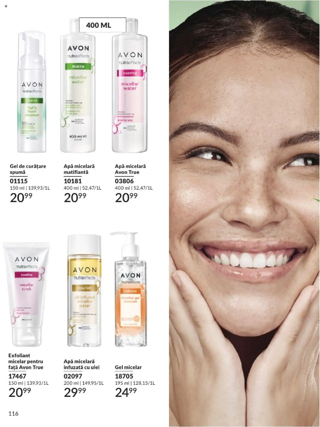 Catalog Avon 1 - 29 Iunie 2025 | Pagina 116 | Produse: Exfoliant, Scrub, Ulei, Apă micelară