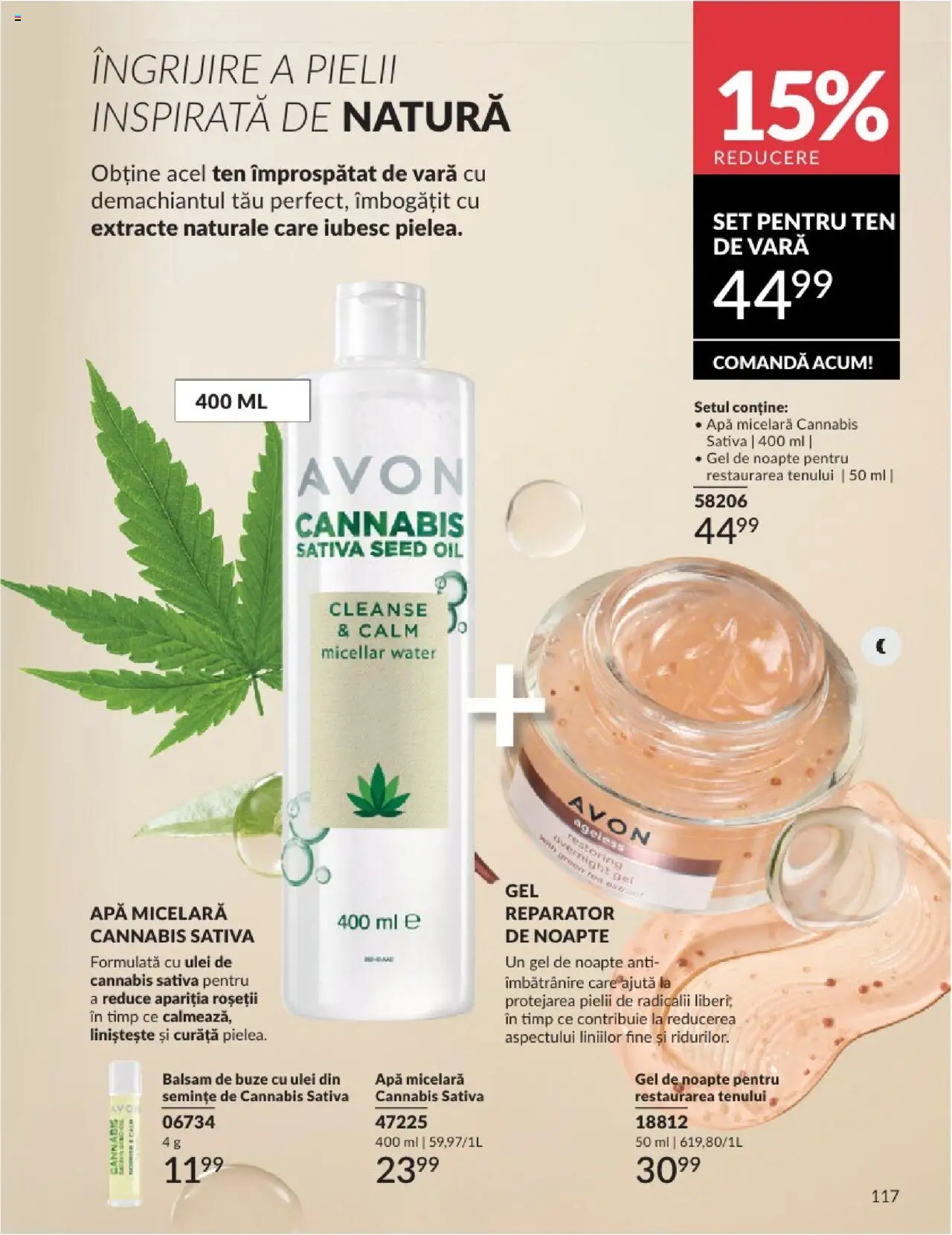 Catalog Avon 1 - 29 Iunie 2025 | Pagina 117 | Produse: Semințe, Balsam, Ulei, Apă micelară