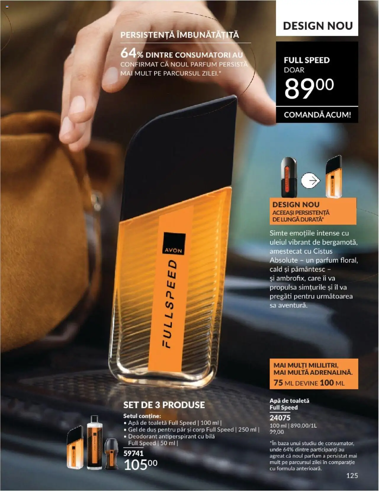 Catalog Avon 1 - 29 Iunie 2025 | Pagina 125 | Produse: Duș, Gel de duș, Antiperspirant, Apă