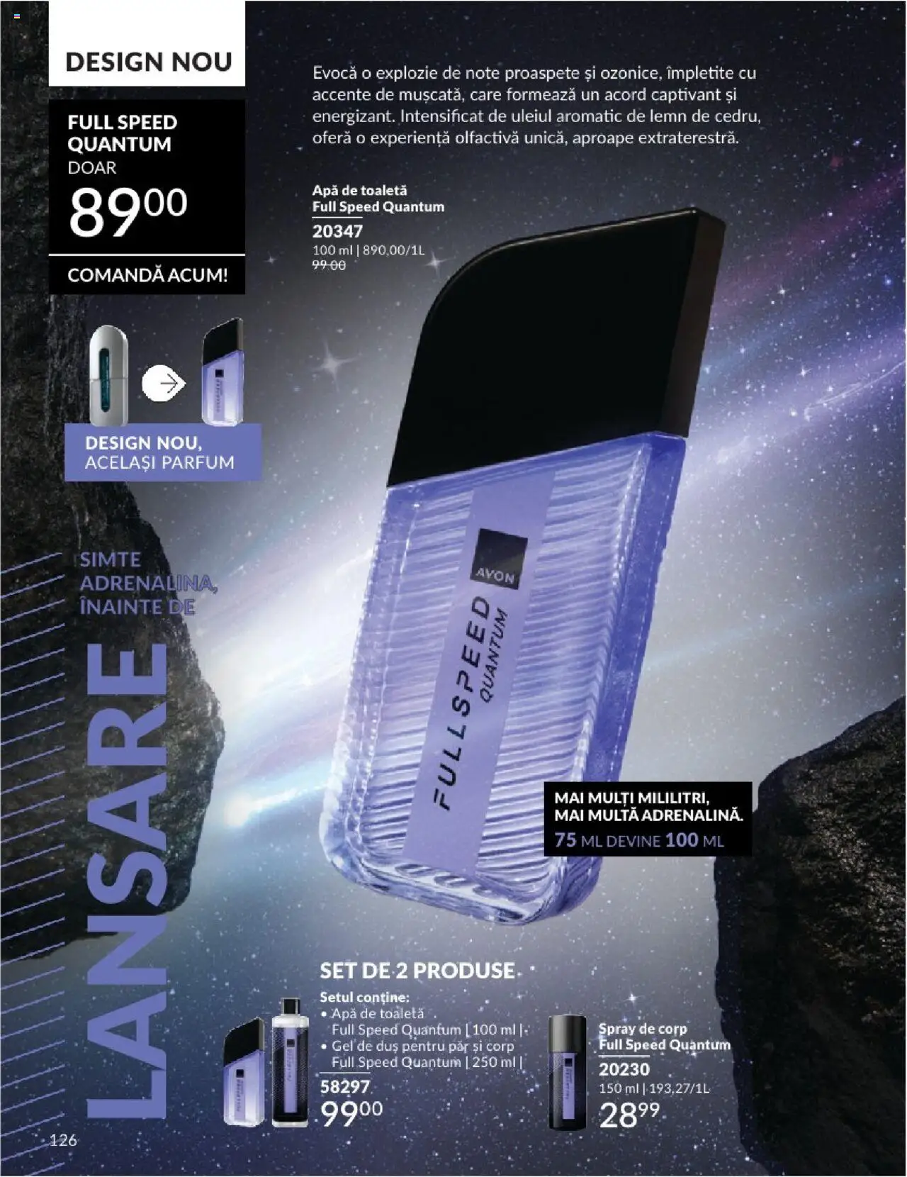 Catalog Avon 1 - 29 Iunie 2025 | Pagina 126 | Produse: Toaletă, Duș, Parfum, Apă