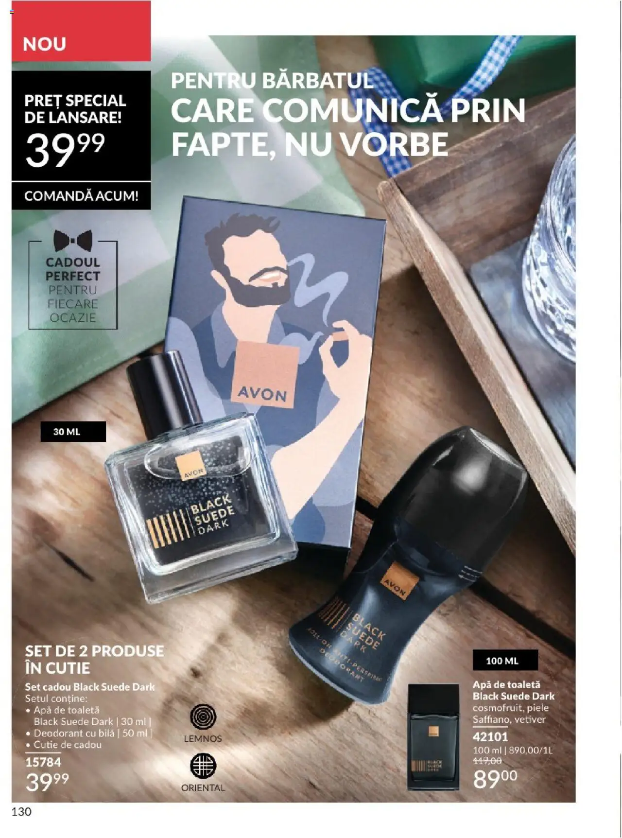 Catalog Avon 1 - 29 Iunie 2025 | Pagina 130 | Produse: Cutie, Toaletă, Apă de toaletă, Deodorant