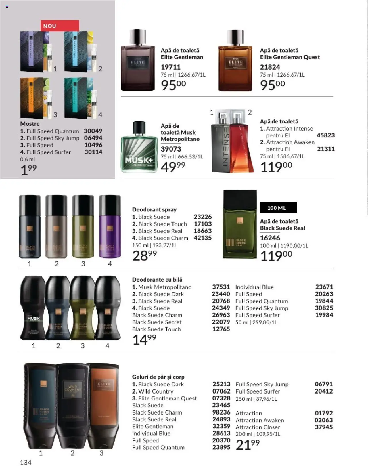 Catalog Avon 1 - 29 Iunie 2025 | Pagina 134 | Produse: Toaletă, Apă de toaletă, Deodorant, Apă
