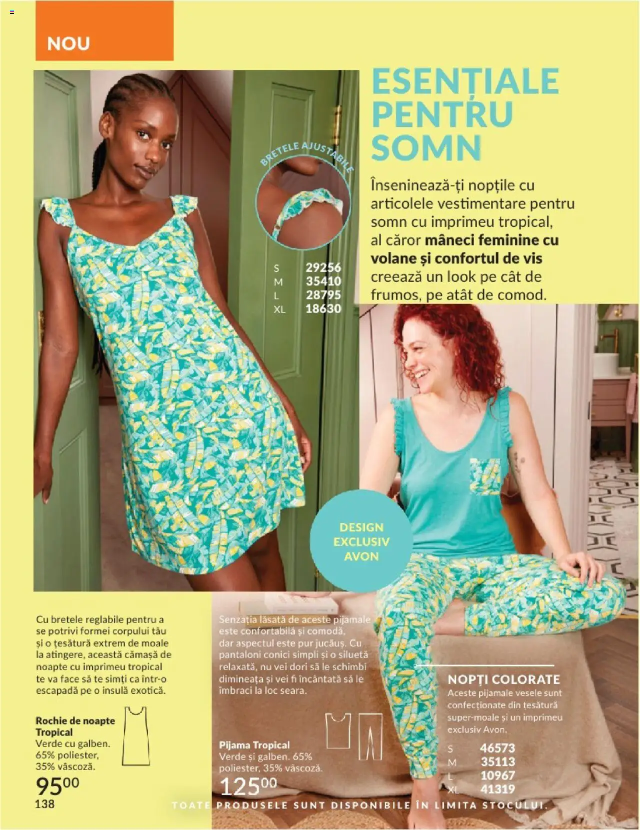 Catalog Avon 1 - 29 Iunie 2025 | Pagina 138 | Produse: Rochie, Pantaloni, Pijamale