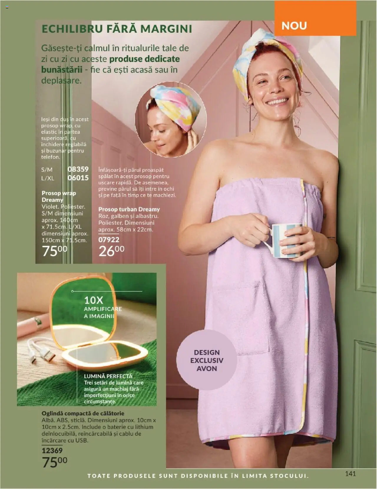 Catalog Avon 1 - 29 Iunie 2025 | Pagina 141 | Produse: Tavuk suyu, Cablu, Oglindă, Machiaj