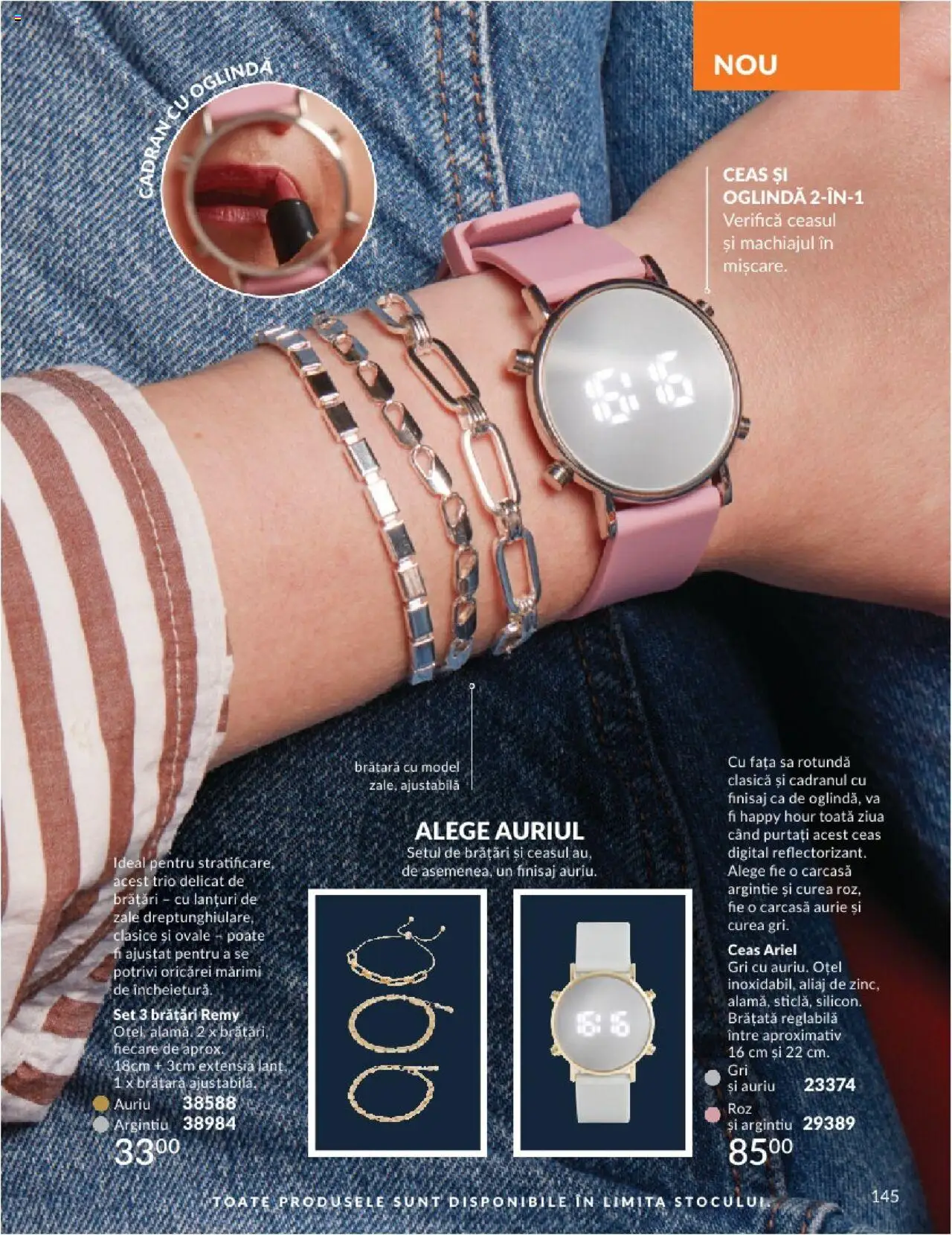 Catalog Avon 1 - 29 Iunie 2025 | Pagina 145 | Produse: Curea, Carcasă, Brățară, Oglindă