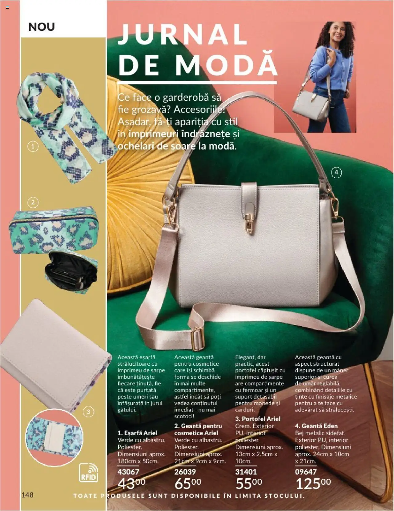 Catalog Avon 1 - 29 Iunie 2025 | Pagina 148 | Produse: Curea, Geantă, Mâner, Pește