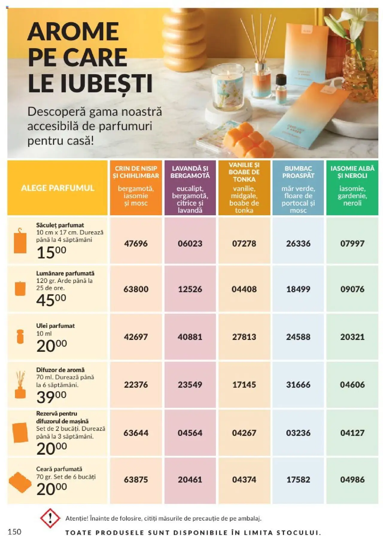 Catalog Avon 1 - 29 Iunie 2025 | Pagina 150 | Produse: Difuzor, Lumânare, Ulei parfumat, Ulei