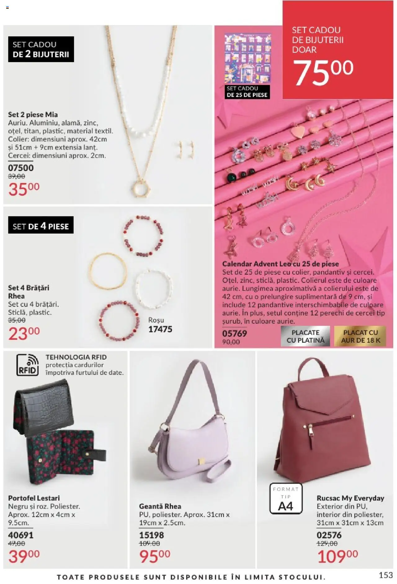 Catalog Avon 1 - 29 Iunie 2025 | Pagina 153 | Produse: Portofel, Geantă, Colier, Rucsac
