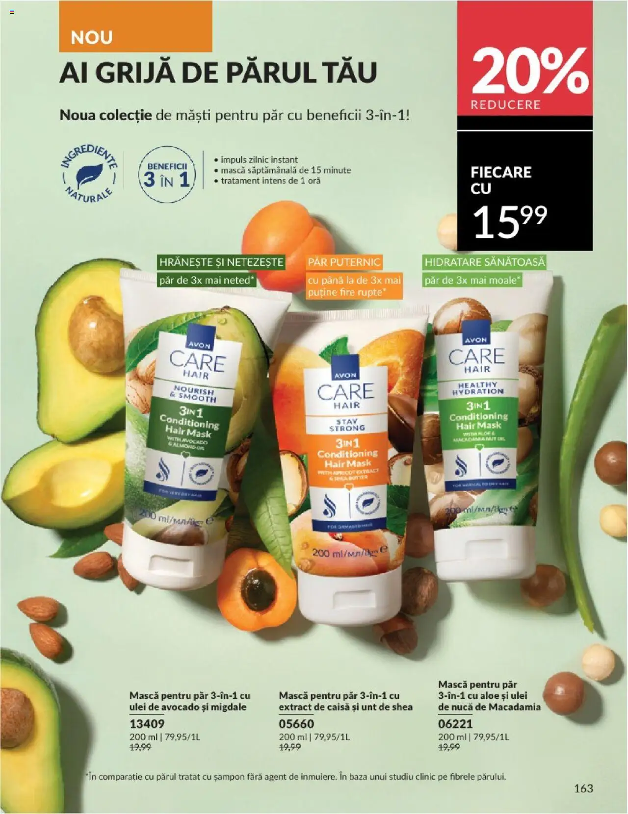 Catalog Avon 1 - 29 Iunie 2025 | Pagina 163 | Produse: Migdale, Șampon, Unt, Ulei