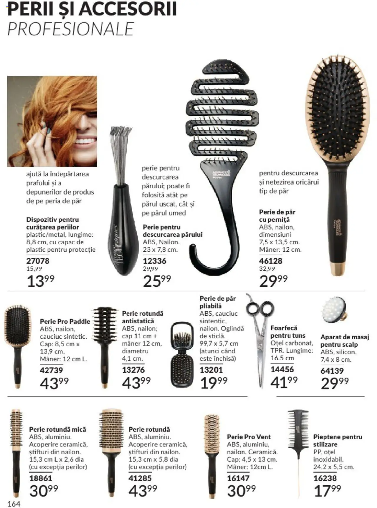 Catalog Avon 1 - 29 Iunie 2025 | Pagina 164 | Produse: Perie de păr, Pieptene, Mâner, Oglindă