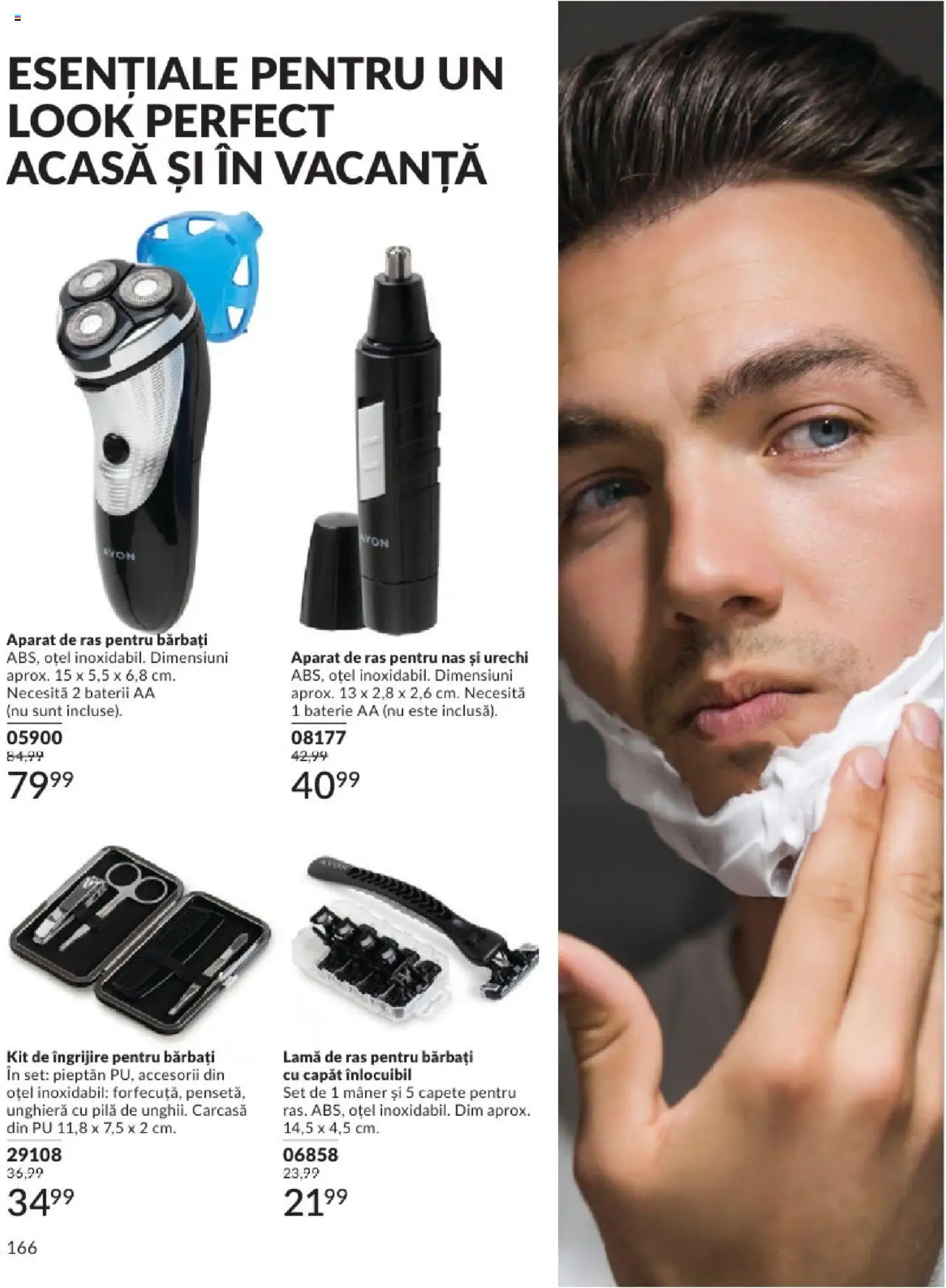 Catalog Avon 1 - 29 Iunie 2025 | Pagina 166 | Produse: Aparat De Ras, Mâner, Baterie, Baterii