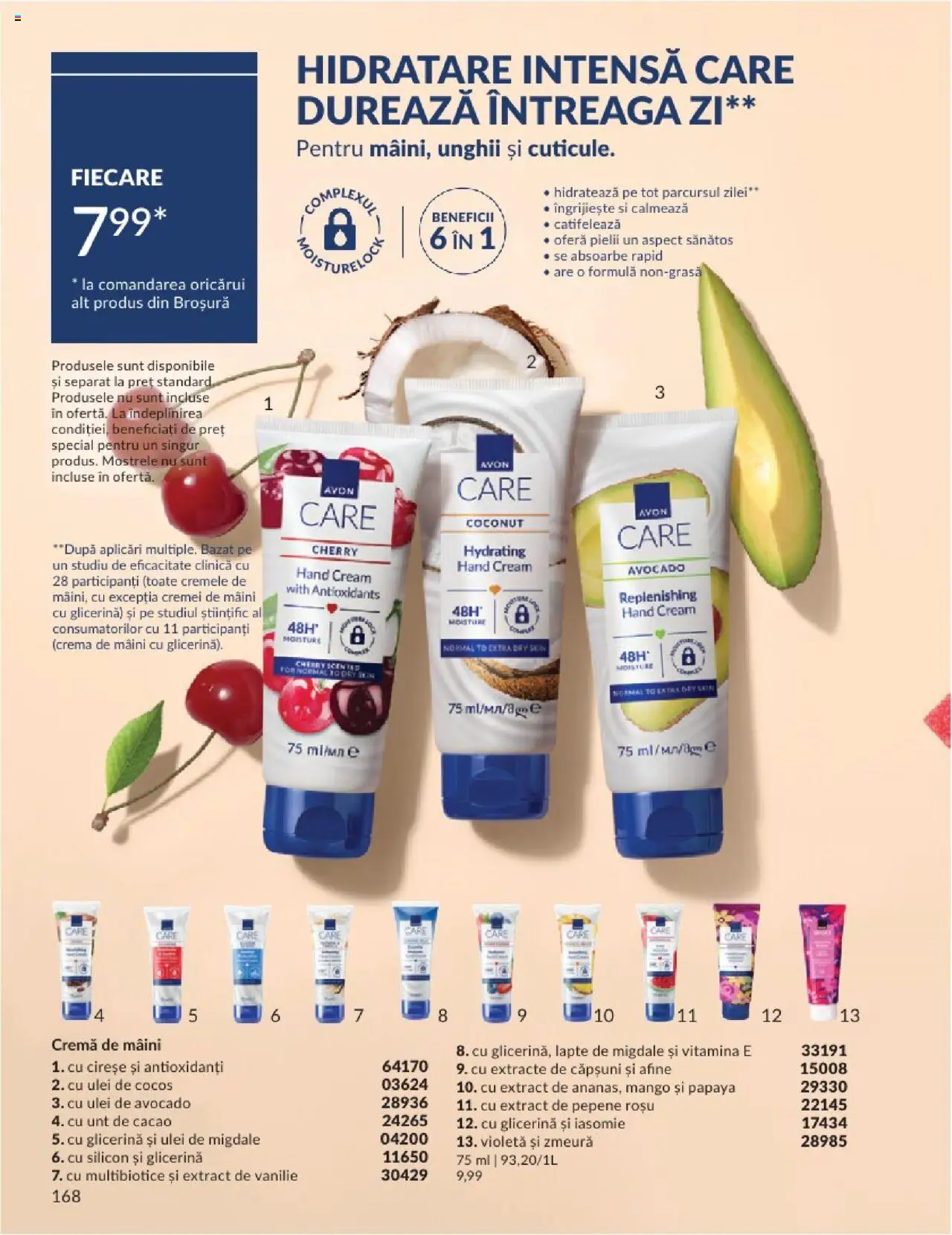 Catalog Avon 1 - 29 Iunie 2025 | Pagina 168 | Produse: Lapte, Unt, Cremă, Cireșe