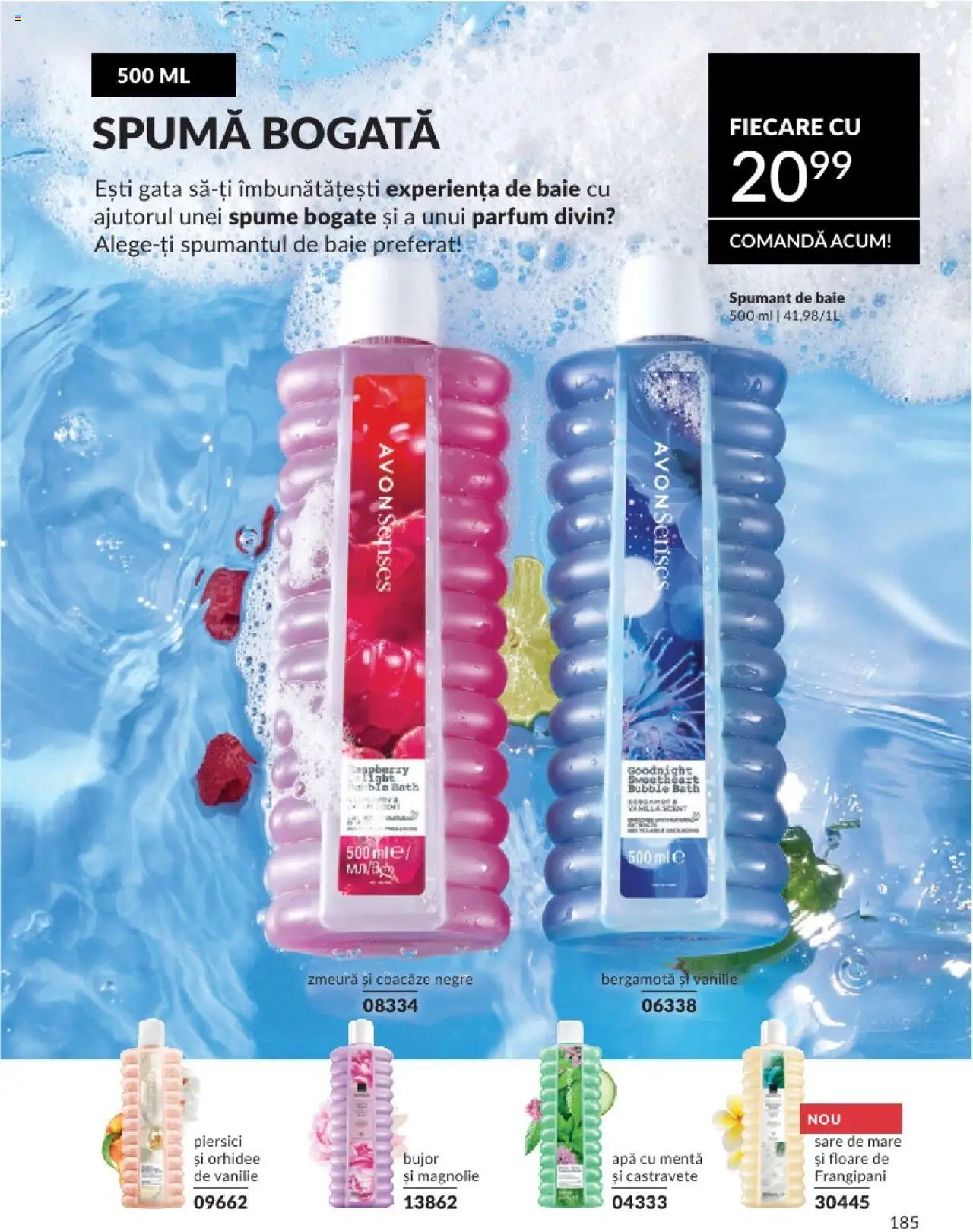 Catalog Avon 1 - 29 Iunie 2025 | Pagina 185 | Produse: Zmeură, Orhidee, Parfum, Spumant de baie