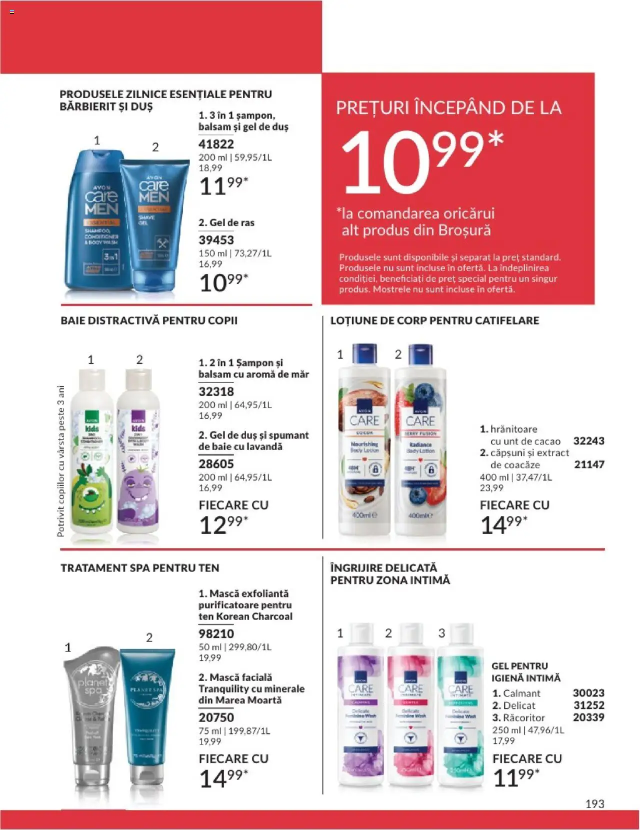 Catalog Avon 1 - 29 Iunie 2025 | Pagina 193 | Produse: Body, Duș, Căpșuni, Cacao