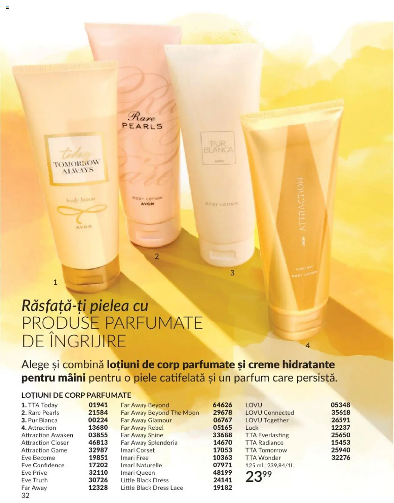 Catalog Avon 1 - 29 Iunie 2025 | Pagina 32 | Produse: Body, Parfum