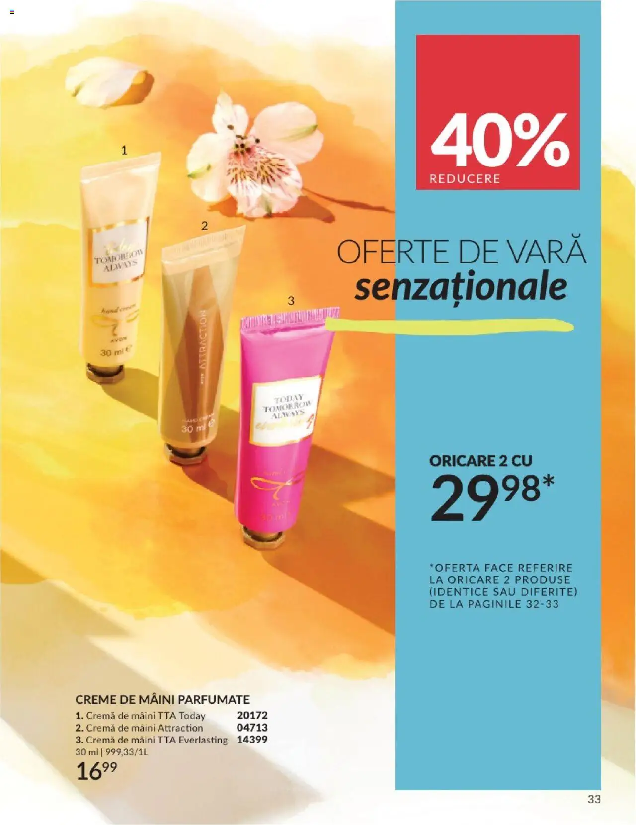 Catalog Avon 1 - 29 Iunie 2025 | Pagina 33 | Produse: Cremă, Cremă de mâini