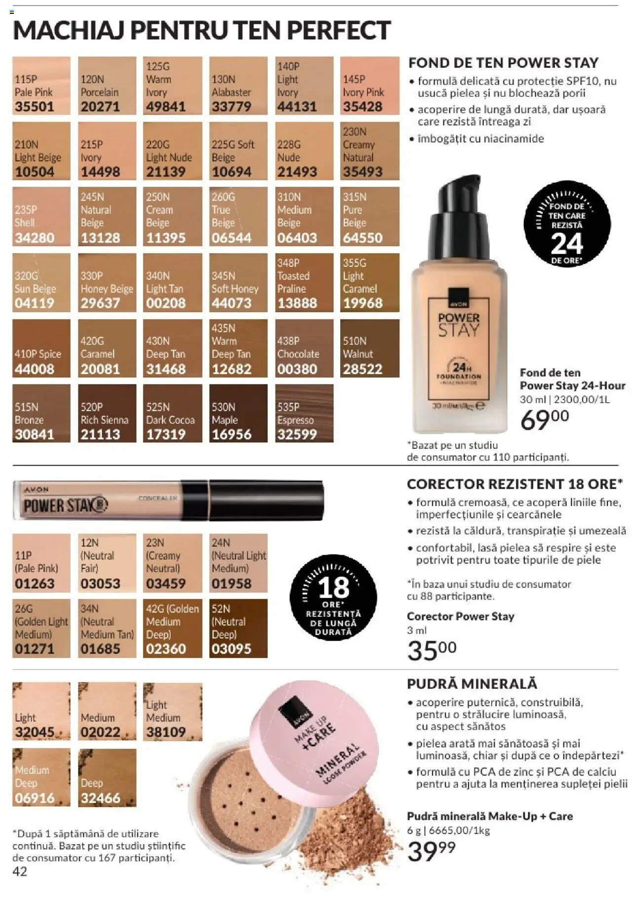 Catalog Avon 1 - 29 Iunie 2025 | Pagina 42 | Produse: Fond de ten, Machiaj, Pudră, Praline