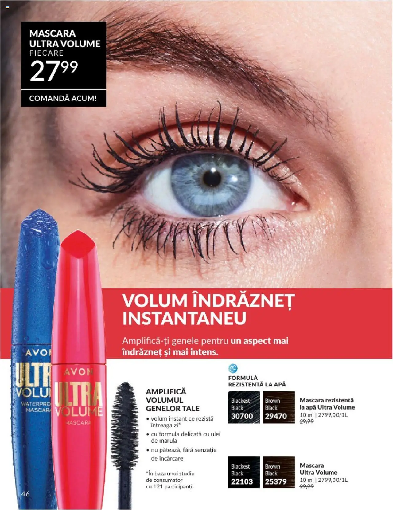 Catalog Avon 1 - 29 Iunie 2025 | Pagina 46 | Produse: Mascara, Ulei, Apă