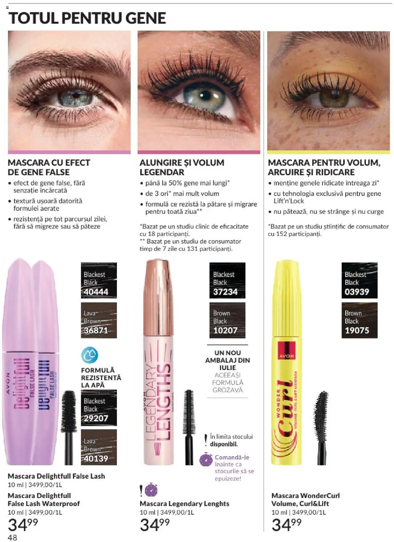 Catalog Avon 1 - 29 Iunie 2025 | Pagina 48 | Produse: Mascara, Gene false, Apă