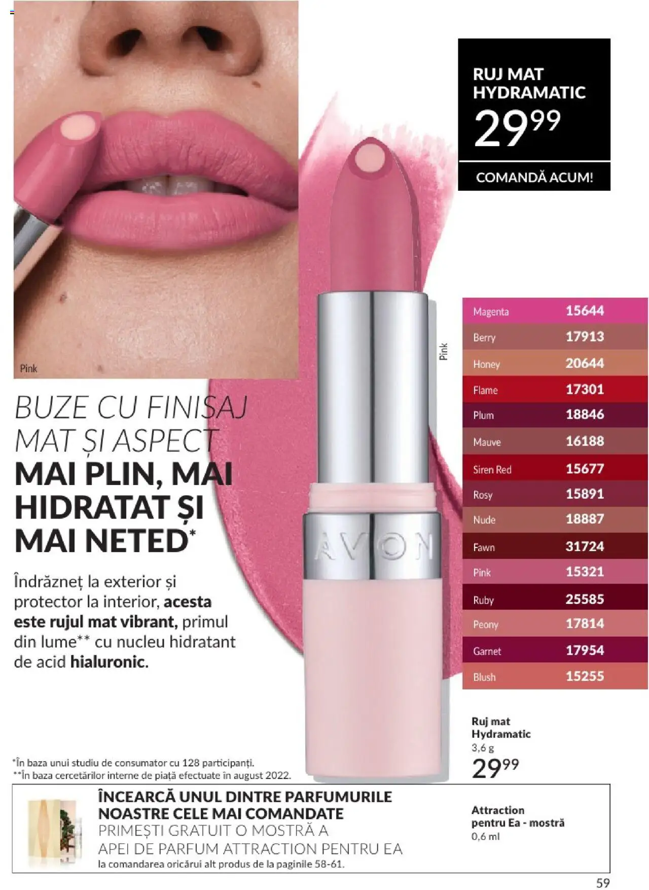 Catalog Avon 1 - 29 Iunie 2025 | Pagina 59 | Produse: Parfum, Blush, Ruj