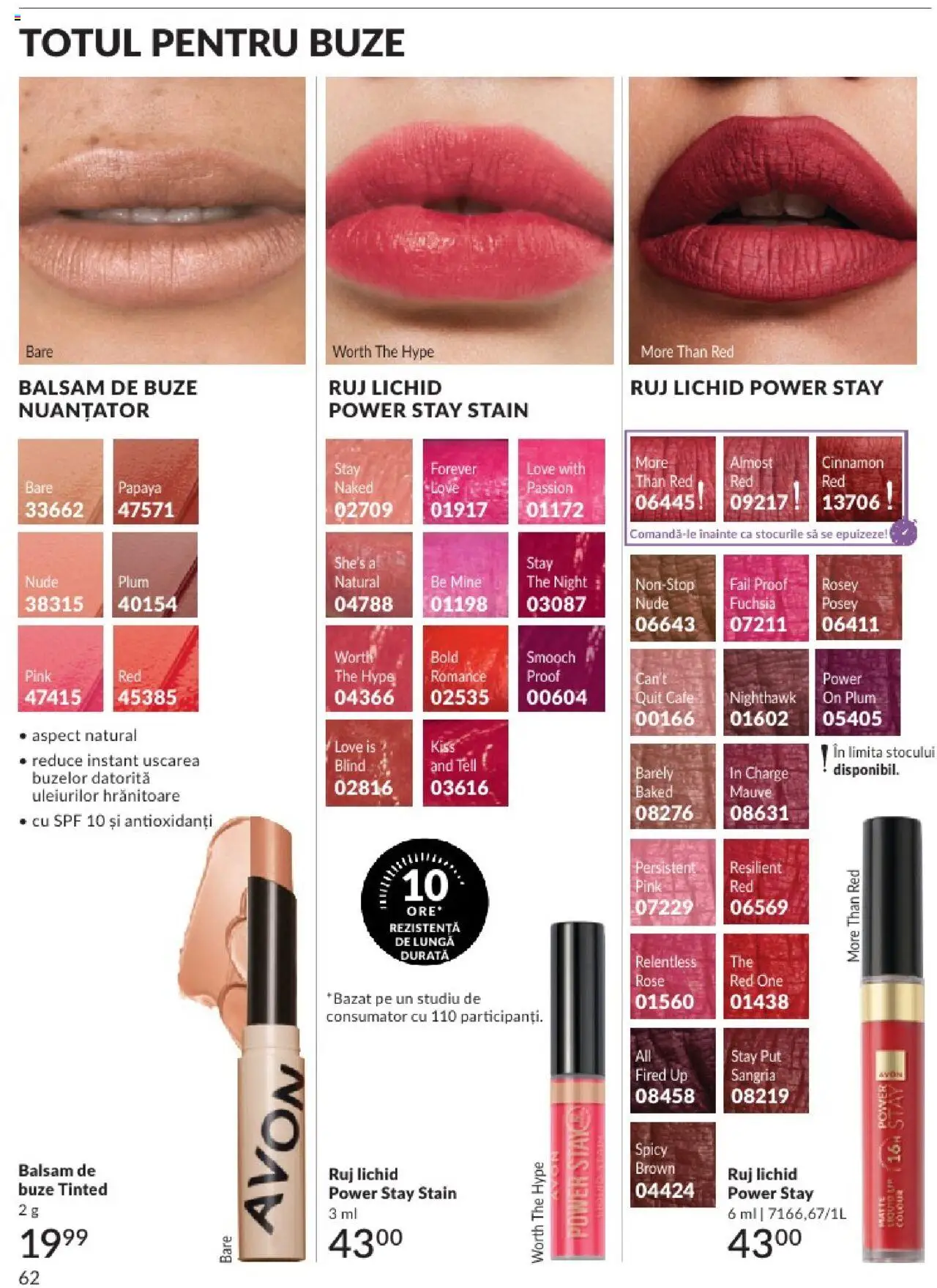 Catalog Avon 1 - 29 Iunie 2025 | Pagina 62 | Produse: Ruj, Balsam, Boncuklu Oyuncakları