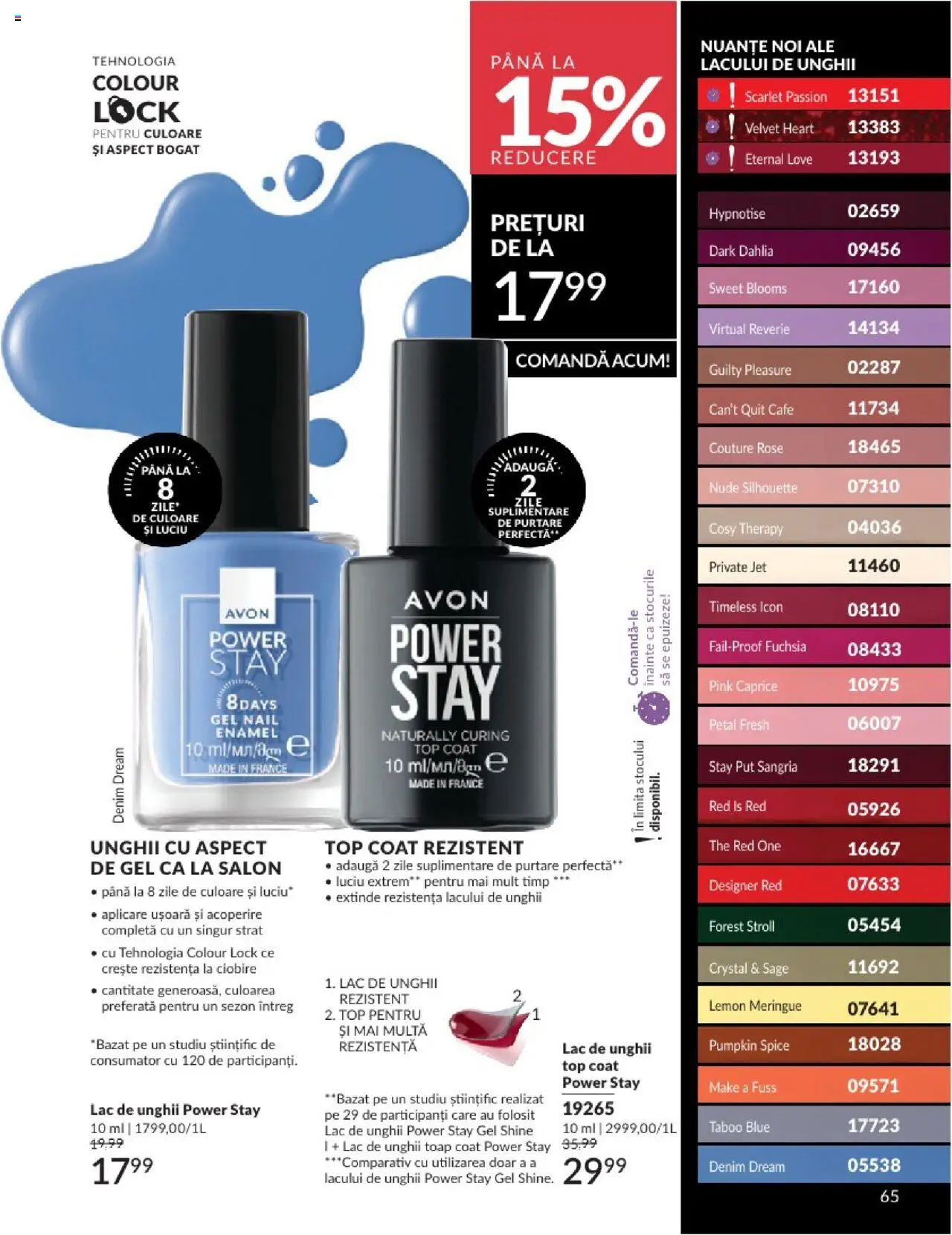 Catalog Avon 1 - 29 Iunie 2025 | Pagina 65 | Produse: Top coat, Top, Lac de unghii