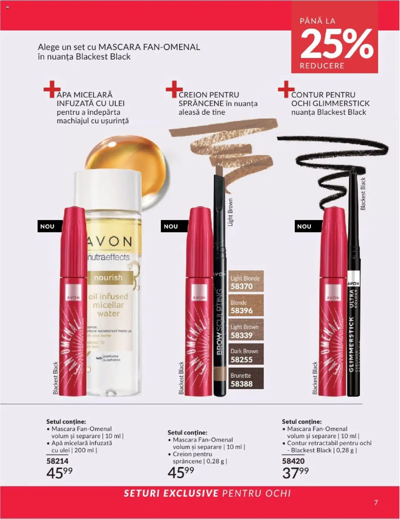 Catalog Avon 1 - 29 Iunie 2025 | Pagina 7 | Produse: Mascara, Ulei, Apă micelară, Apă